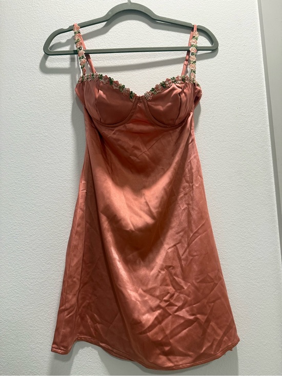 Princess Polly Dresses & Skirts - Princess Polly Satin Floral Strap Mini Dress Bustier Slip Dress Y2K